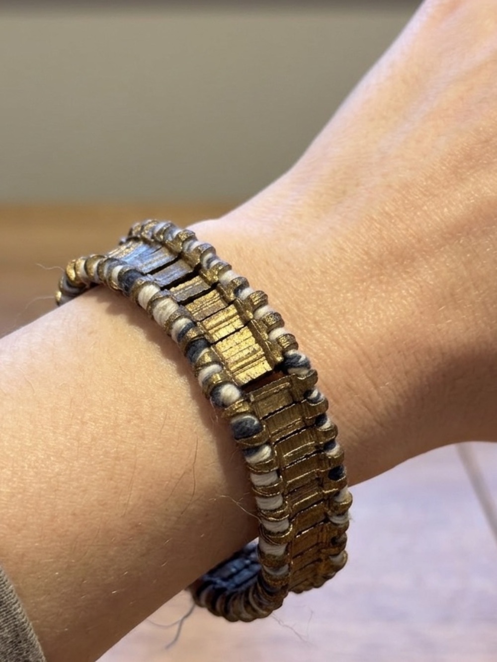 Gold and White Women's Bracelet